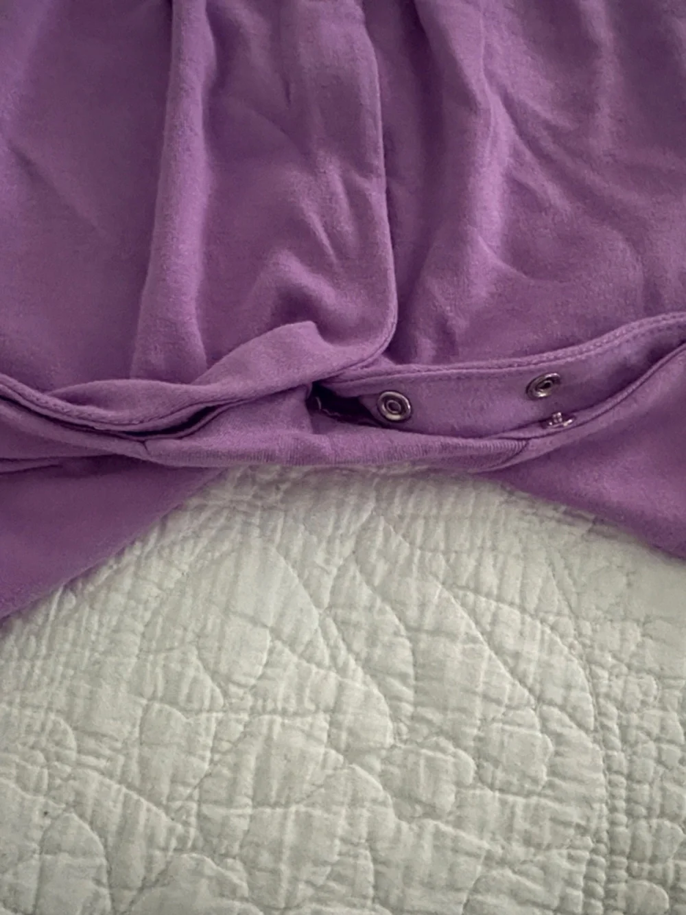 Ralph Lauren Lavender Long-Sleeve Polo One-Piece with Floral Waist Tie